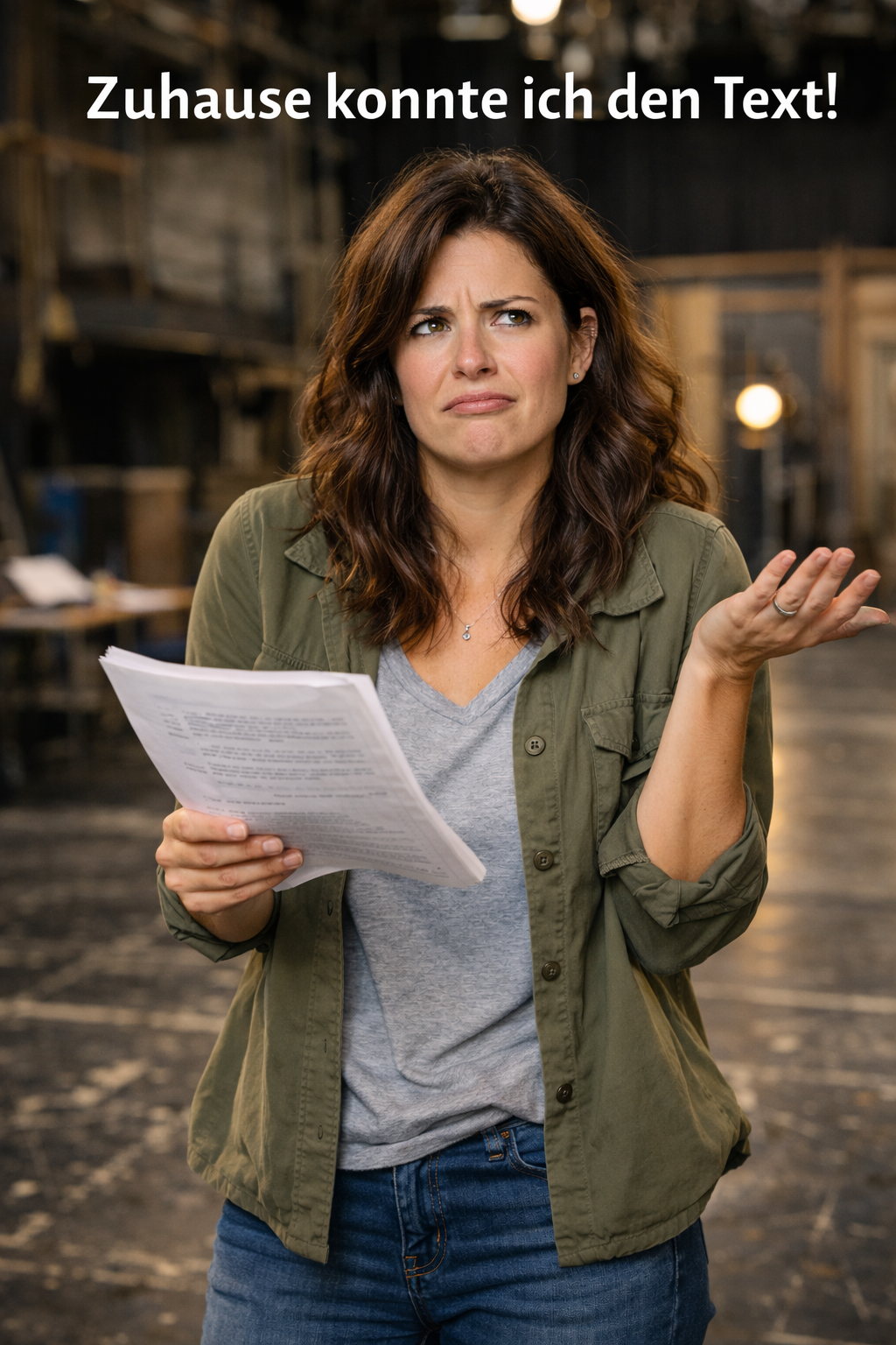 Anna versteht es nicht: Zuhause konnte sie ihren Text.
KI-Bild